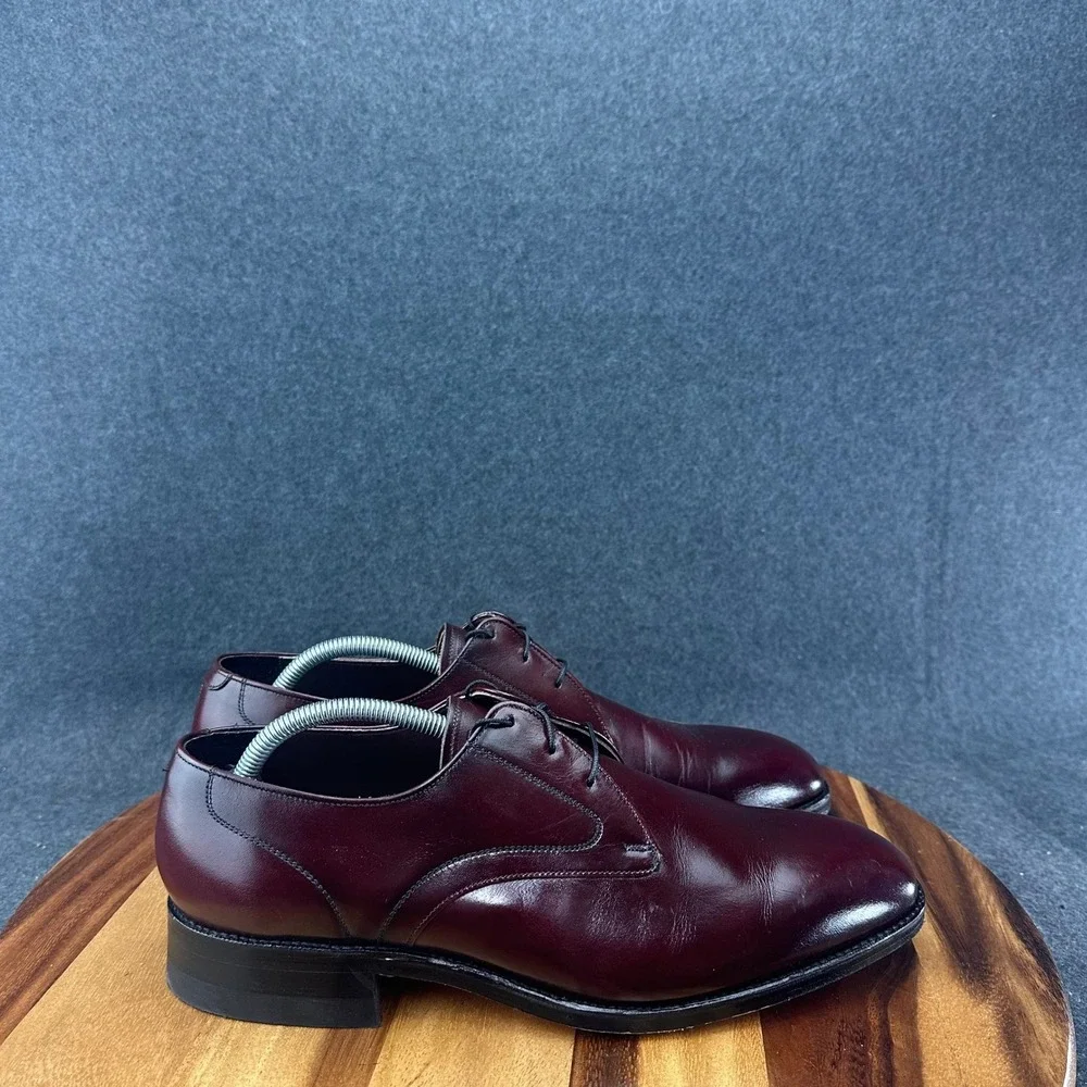 Vtg NOS Sears Easy Flex Oxfords Sz 11D Derby Blucher Dress Shoes Burgundy USA